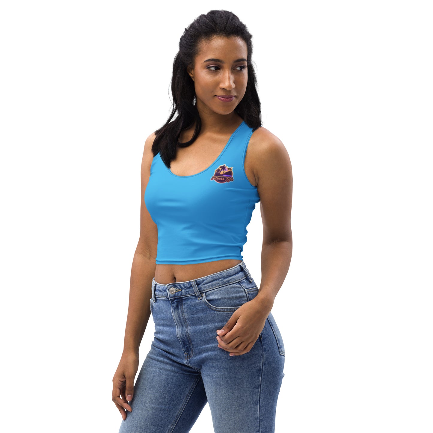DFL Crop Top Deep Sky Blue