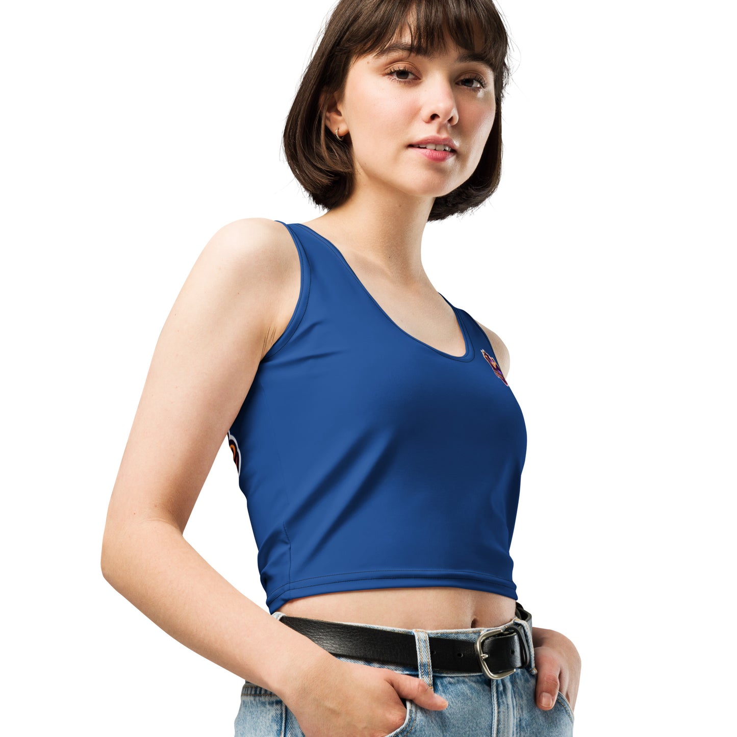 DFL Crop Top Dark Cerulean
