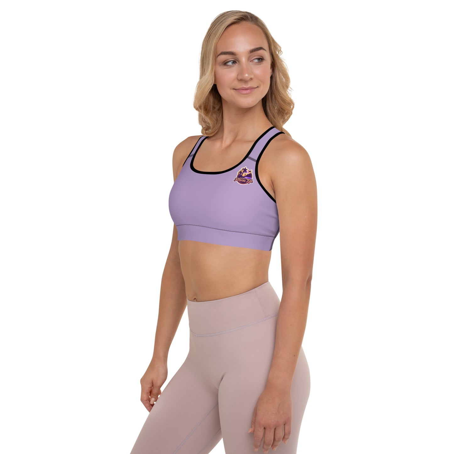 DFL Padded Sports Bra Light Purple