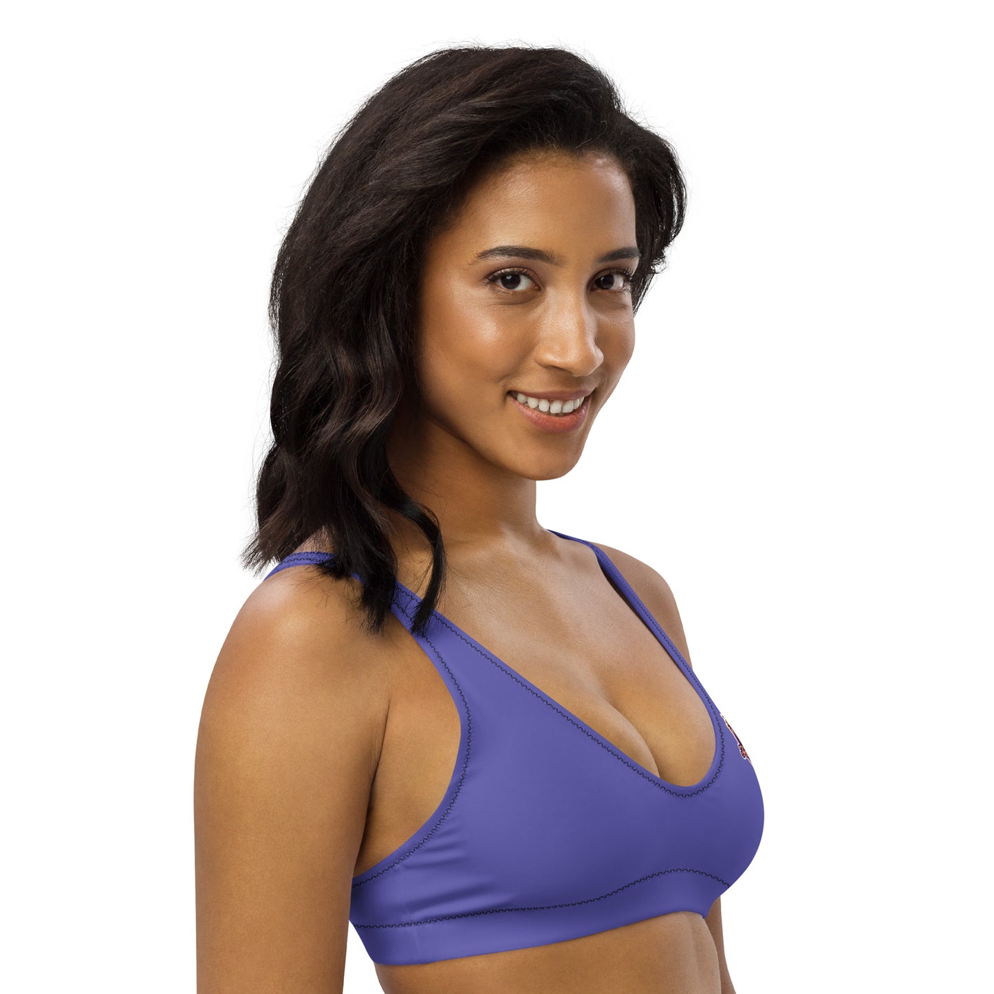 DFL Recycled padded bikini top Purple